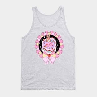 Cute Pastel Birthday Cake and Bunny Tank Top